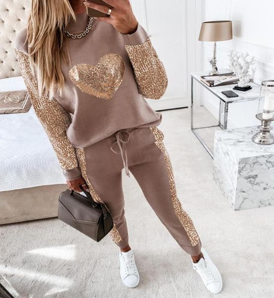 designer women tracksuits khaki love sequins casual sport suit round neck long sleeve hoodies pants two piece set outfits plu3497161, Gray
designer women tracksuits khaki love sequins casual sport suit round neck long sleeve hoodies pants two piece set outfits plu3497161, Gray