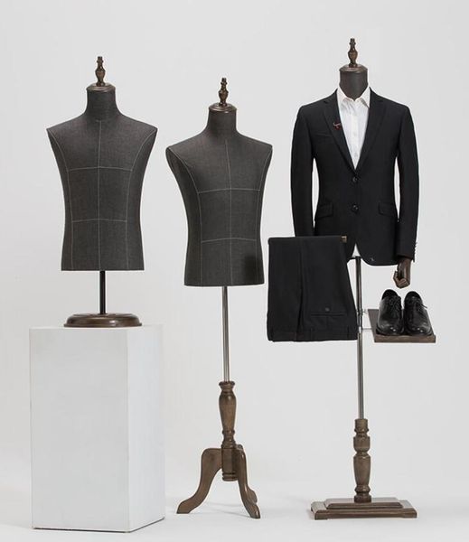 2style male mannequin body half length model suit trousers pants rack display clothing store wood dase adjustable height one pie9269176, Khaki
2style male mannequin body half length model suit trousers pants rack display clothing store wood dase adjustable height one pie9269176, Khaki