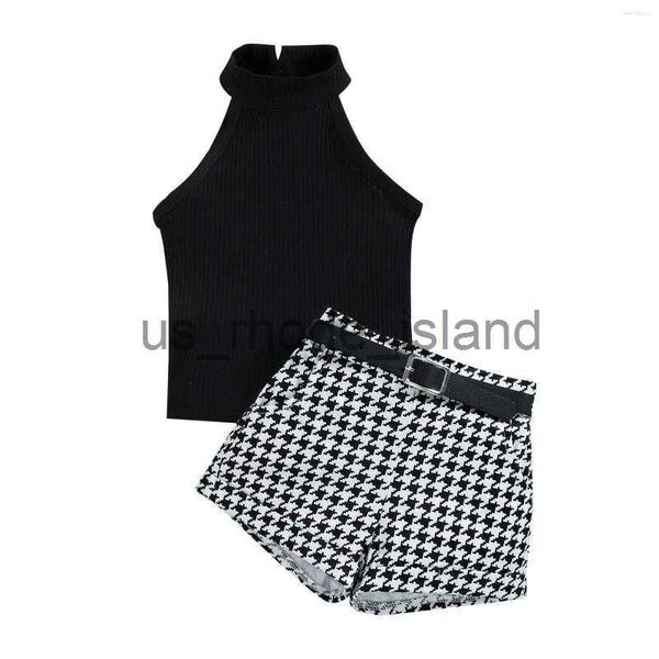 clothing sets clothing sets girls summer outfit set children sleeveless ribbed solid color tank plaid shorts waist belt 3pcs kid suit x0712, White
clothing sets clothing sets girls summer outfit set children sleeveless ribbed solid color tank plaid shorts waist belt 3pcs kid suit x0712, White