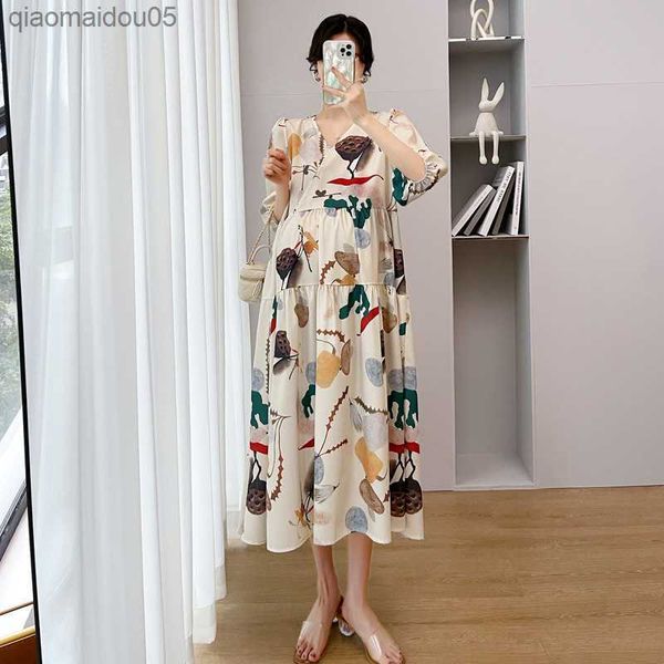 nursing wear 2022 summer new maternity wear temperament v-neck loose mommy dress all-match dresses for p shoot fashion soft l230712, White
nursing wear 2022 summer new maternity wear temperament v-neck loose mommy dress all-match dresses for p shoot fashion soft l230712, White