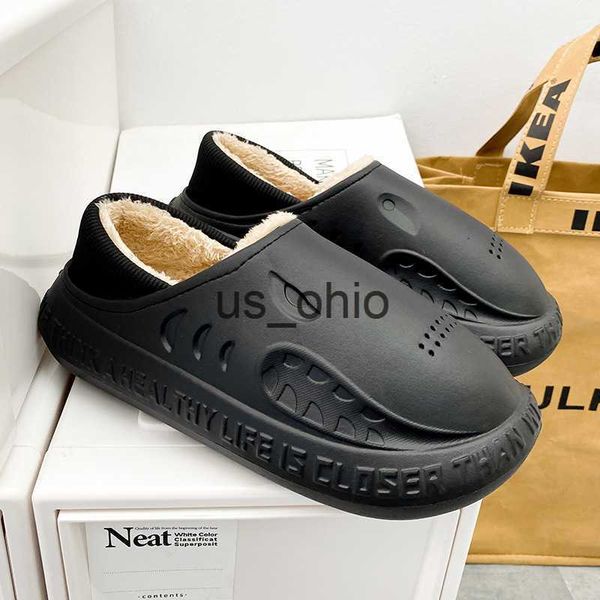 slippers men's house slippers waterproof eva cotton home shoes couples slipon large size 47 thick soles plush furry slides warm slipper, Black
slippers men's house slippers waterproof eva cotton home shoes couples slipon large size 47 thick soles plush furry slides warm slipper, Black