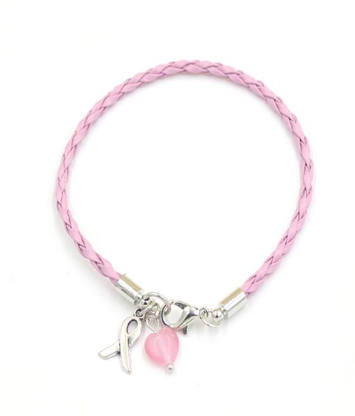 whole simple pink pu braid leather bracelets awareness jewelry breast cancer bracelet with pink heart ribbon charm pulsera2305946, Golden;silver
whole simple pink pu braid leather bracelets awareness jewelry breast cancer bracelet with pink heart ribbon charm pulsera2305946, Golden;silver