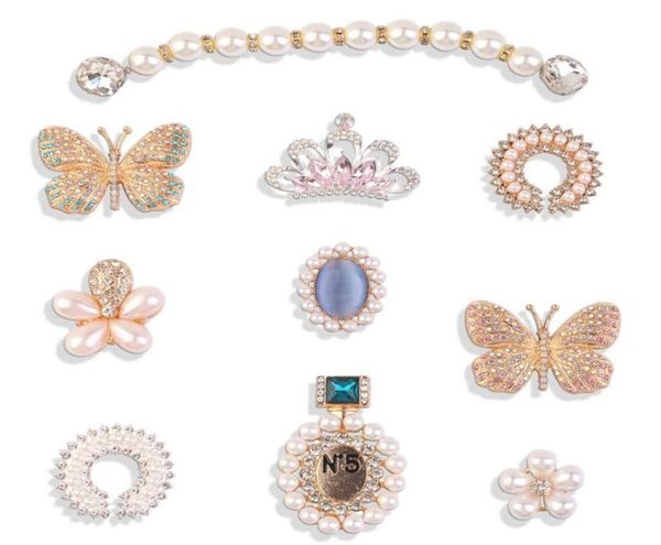 designer pearl chain shoe charms accessories metal charm decoration croc clog shoes butterfly buckle for girl gift1820963, Bronze;silver
designer pearl chain shoe charms accessories metal charm decoration croc clog shoes butterfly buckle for girl gift1820963, Bronze;silver