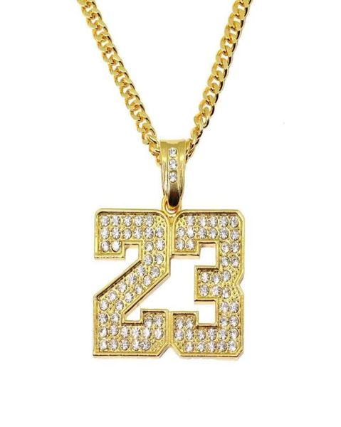 hip hop number 23 diamonds pendant necklaces for men golden silver alloy rhinestone luxury necklace cuban link chain fashion jewel2668796
hip hop number 23 diamonds pendant necklaces for men golden silver alloy rhinestone luxury necklace cuban link chain fashion jewel2668796