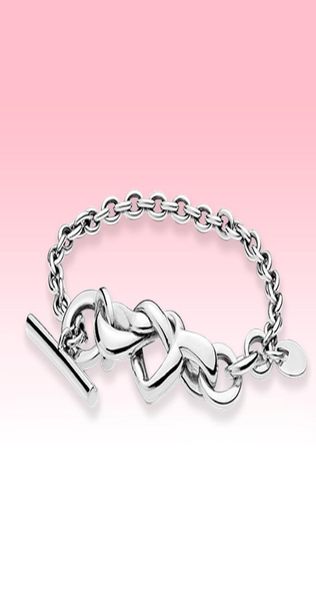 925 sterling silver hand chain women wedding jewelry with original box for new knotted heart t-bar bracelet7209238, Golden;silver
925 sterling silver hand chain women wedding jewelry with original box for new knotted heart t-bar bracelet7209238, Golden;silver