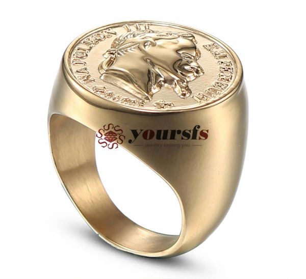 yoursfs men stamp gold round stainless steel napoleon vintage french coin ring8970402, Golden;silver
yoursfs men stamp gold round stainless steel napoleon vintage french coin ring8970402, Golden;silver