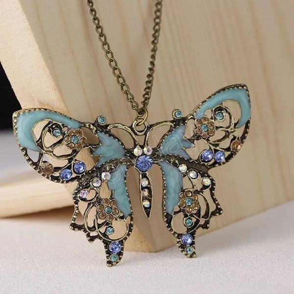 vintage ethnic hollow out butterfly sweater chain necklace for women girls fashion shining rhinestone geometric sweater necklace, Silver
vintage ethnic hollow out butterfly sweater chain necklace for women girls fashion shining rhinestone geometric sweater necklace, Silver