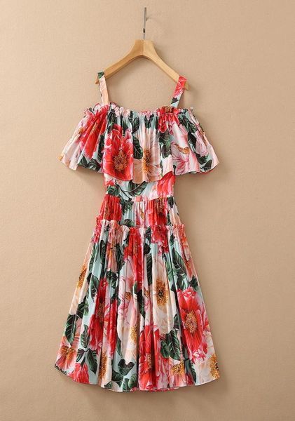european and american women039s wear for spring 2021 condole belt flounce flower print fashion pleated dress9186676, Black;gray
european and american women039s wear for spring 2021 condole belt flounce flower print fashion pleated dress9186676, Black;gray