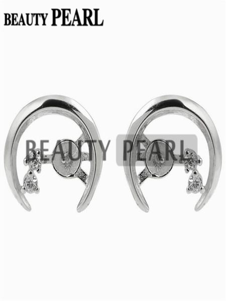 moon stud earring semi mount for pearl settings 925 sterling silver zircon diy jewelry 5 pairs9617641, Slivery;crystal
moon stud earring semi mount for pearl settings 925 sterling silver zircon diy jewelry 5 pairs9617641, Slivery;crystal