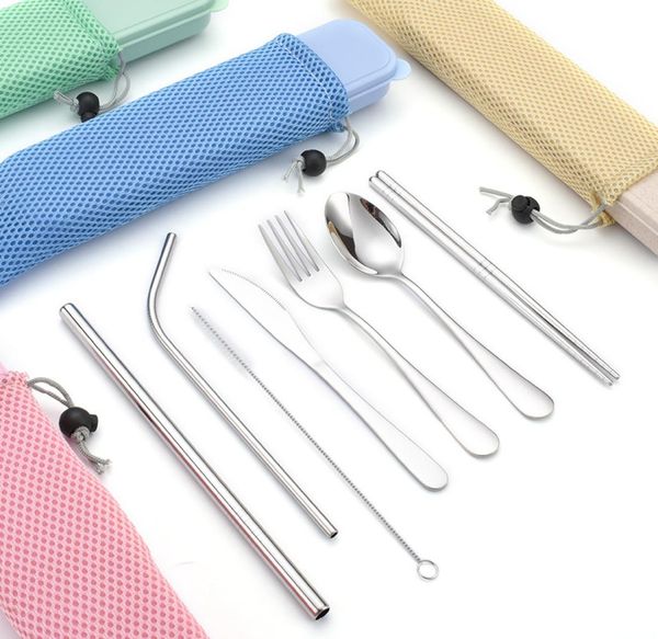 stainless steel flatware set portable cutlery set creative outdoor travel picnic dinnerware sets metal straw brush kitchen tool tt4651024
stainless steel flatware set portable cutlery set creative outdoor travel picnic dinnerware sets metal straw brush kitchen tool tt4651024