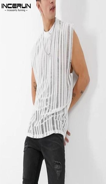 men mesh striped tank sleeveless o neck streetwear breathable vests summer fashion see through mens incerun 5xl 7 men039s9017139, White;black
men mesh striped tank sleeveless o neck streetwear breathable vests summer fashion see through mens incerun 5xl 7 men039s9017139, White;black