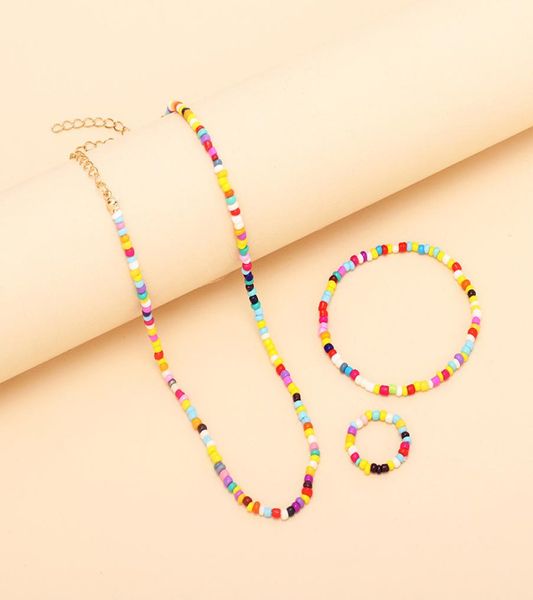 bohemian style summer beach jewelry set colorful ring bracelet necklace for gift9901495, Silver
bohemian style summer beach jewelry set colorful ring bracelet necklace for gift9901495, Silver