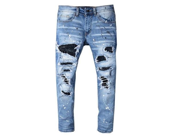 mens distressed ripped jeans black jeans skinny ripped destroyed stretch slim fit hop hop pants6298228, Blue
mens distressed ripped jeans black jeans skinny ripped destroyed stretch slim fit hop hop pants6298228, Blue