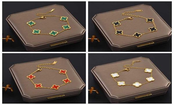charm bracelets classic design colorful clover charm bracelet 18k gold stainless steel jewelry for women gift2714042, Golden;silver
charm bracelets classic design colorful clover charm bracelet 18k gold stainless steel jewelry for women gift2714042, Golden;silver