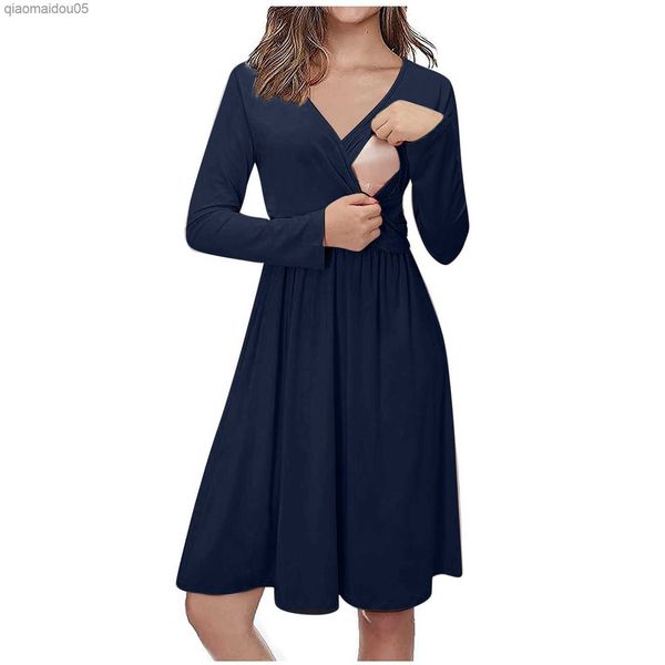 new long sleeve v neck maternity breastfeeding solid color dress pregnant breastfeeding round neck short sleeve dress l230712, White
new long sleeve v neck maternity breastfeeding solid color dress pregnant breastfeeding round neck short sleeve dress l230712, White