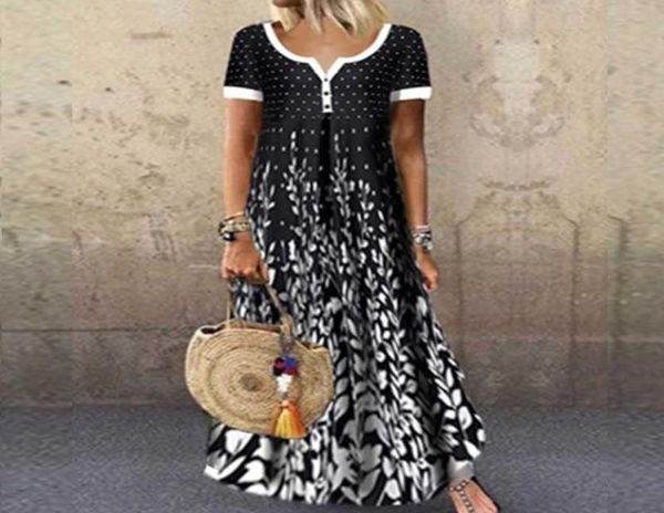 casual women position print long dress summer short sleeve vneck dresses ladies loose beach maxi dress vestidos plus size q07071173928, Black;gray
casual women position print long dress summer short sleeve vneck dresses ladies loose beach maxi dress vestidos plus size q07071173928, Black;gray