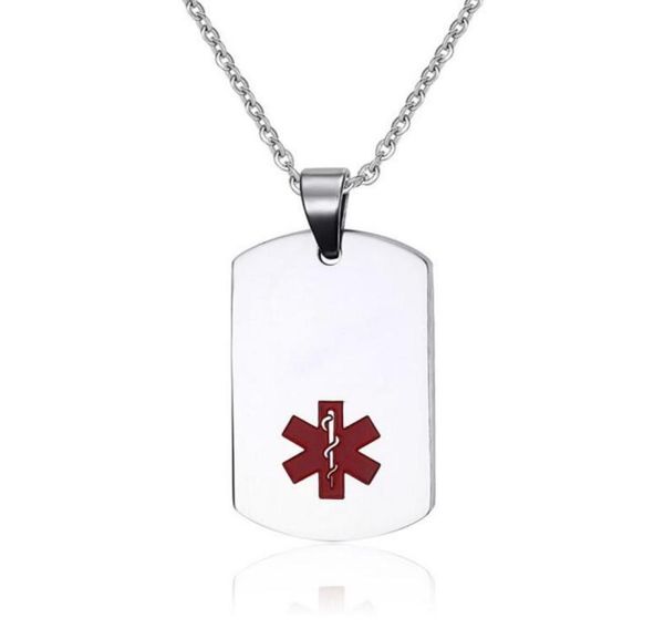 medical alert stainless steel large id dog tag pendant necklace mens medical id jewelry includes 20 inch chain6619422, Silver
medical alert stainless steel large id dog tag pendant necklace mens medical id jewelry includes 20 inch chain6619422, Silver