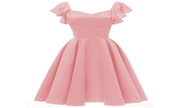 vintage pink lace dresses women cap sleeve patchwork elastic ladylike prom elegant retro a line party dress dk9032cl4801017, White;black
vintage pink lace dresses women cap sleeve patchwork elastic ladylike prom elegant retro a line party dress dk9032cl4801017, White;black