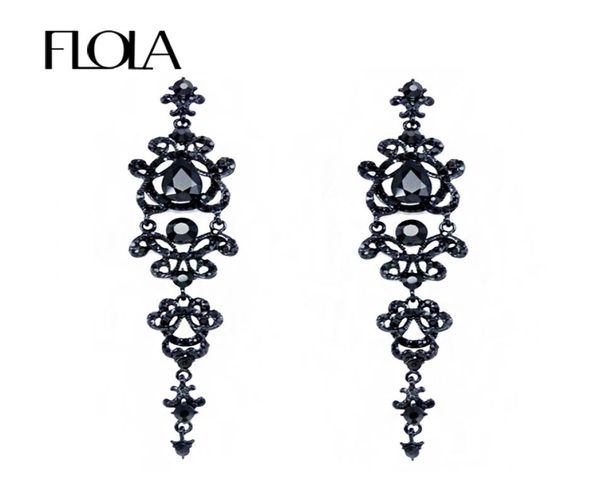 flola brand vintage black earrings with stones rhinestones long chandelier earrings gothic fashion jewelry for women ersh347764886, Silver
flola brand vintage black earrings with stones rhinestones long chandelier earrings gothic fashion jewelry for women ersh347764886, Silver