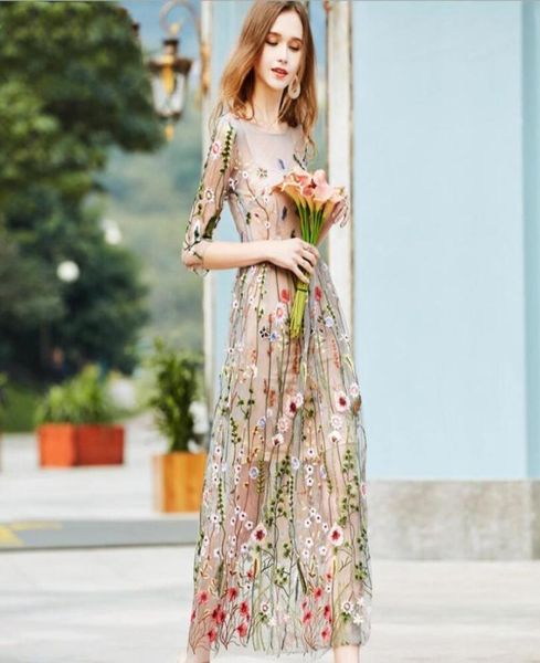 2021 seaside vacation beach long dress women fashion flower embroidery mesh dresses female perspective dress w12953620834, Black
2021 seaside vacation beach long dress women fashion flower embroidery mesh dresses female perspective dress w12953620834, Black