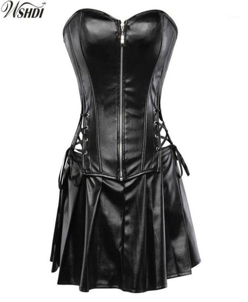 black faux leather corset dress overbust boned basque mini skirt lingerie bodyshaper slimsuit nightwear s6xl plus size11991978, Black;white
black faux leather corset dress overbust boned basque mini skirt lingerie bodyshaper slimsuit nightwear s6xl plus size11991978, Black;white