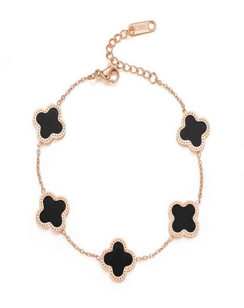 japan and south korea fashion titanium steel clover five flower bracelet female lucky grass acrylic 18k rose gold bracelet8657229, Golden;silver
japan and south korea fashion titanium steel clover five flower bracelet female lucky grass acrylic 18k rose gold bracelet8657229, Golden;silver