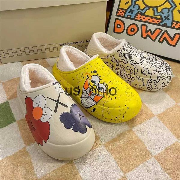 slippers waterproof winter plush shoes slippers women eva cartoon print fleece wram cotton shoes couples outdoor flats men fuzzy slides j230, Black
slippers waterproof winter plush shoes slippers women eva cartoon print fleece wram cotton shoes couples outdoor flats men fuzzy slides j230, Black