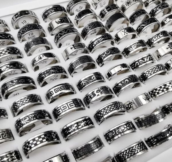 50 pcslot vintage retro style stainless steel rings for men and women fashion round punk rings gift accessories whole2355362, Silver
50 pcslot vintage retro style stainless steel rings for men and women fashion round punk rings gift accessories whole2355362, Silver