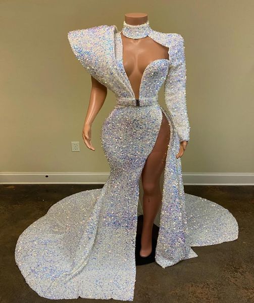 sparkly prom dresses 2022 real image keyhole high neck front slit long sleeve white sequin african black girls mermaid evening gal7424003, Black;red
sparkly prom dresses 2022 real image keyhole high neck front slit long sleeve white sequin african black girls mermaid evening gal7424003, Black;red