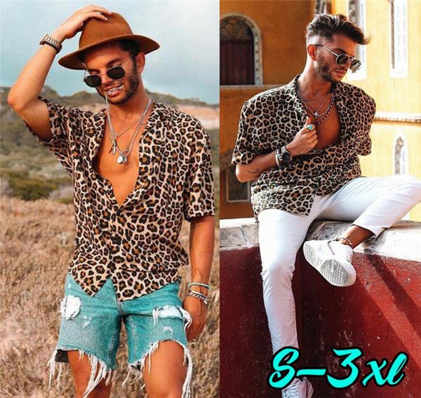 men039s casual shirts shortsleeved loose leopard button shirts vneck cotton men s3xl new fashion summer7105086, White;black
men039s casual shirts shortsleeved loose leopard button shirts vneck cotton men s3xl new fashion summer7105086, White;black