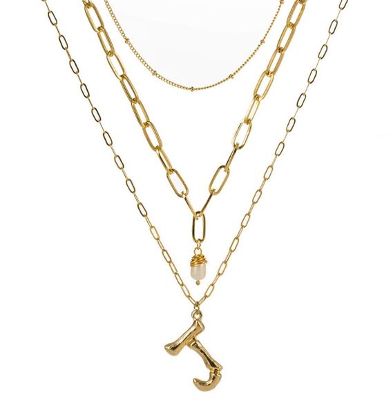 26 az english initial pendant necklace gold bamboo letter pearl multilayer necklaces choker chain fashion jewelry for women drop 2389572, Silver
26 az english initial pendant necklace gold bamboo letter pearl multilayer necklaces choker chain fashion jewelry for women drop 2389572, Silver