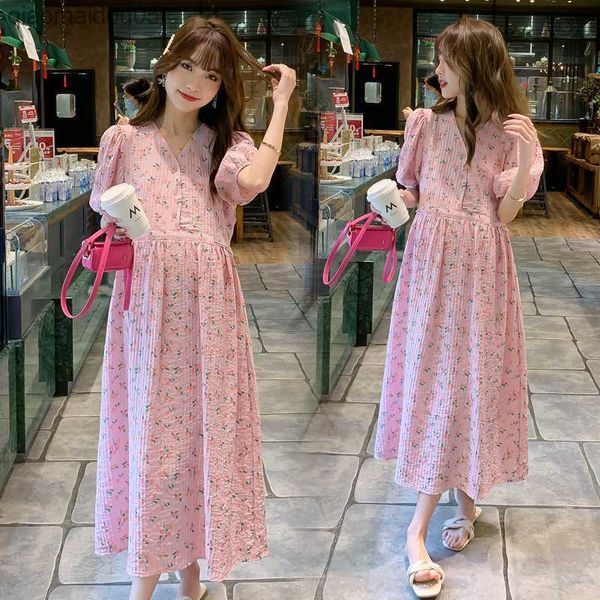 6833# floral pinted maternity dress summer korean fashion a line loose clothes for pregnant women sweet pregnancy l230712, White
6833# floral pinted maternity dress summer korean fashion a line loose clothes for pregnant women sweet pregnancy l230712, White