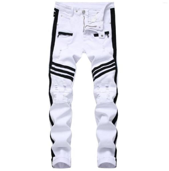 men039s jeans 2023men white zipper black trim side stripe slim stretch ripped casual trousers5082402, Blue
men039s jeans 2023men white zipper black trim side stripe slim stretch ripped casual trousers5082402, Blue