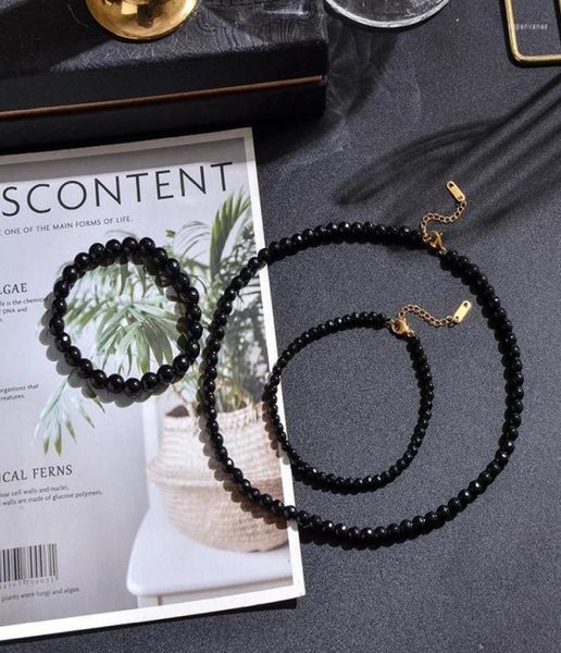 chokers faceted black onyx beaded choker necklace anklet set summer beach women039s jewelry gift with stainless steel lobster c5687773, Golden;silver
chokers faceted black onyx beaded choker necklace anklet set summer beach women039s jewelry gift with stainless steel lobster c5687773, Golden;silver