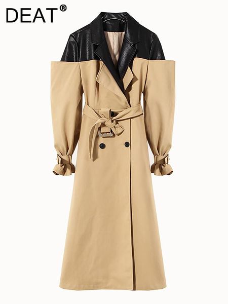 blazers deat 2023 autumn and winter british style temperament leather contrast color windbreaker women's 2023 double breasted 7z246, White;black
blazers deat 2023 autumn and winter british style temperament leather contrast color windbreaker women's 2023 double breasted 7z246, White;black