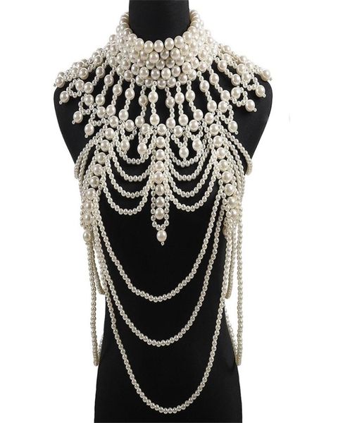 retro advanced pearls crystal body jewelry chain sexyhandmade beaded women bridal wedding dress large necklace jewelry accessor 223800550, Golden;silver
retro advanced pearls crystal body jewelry chain sexyhandmade beaded women bridal wedding dress large necklace jewelry accessor 223800550, Golden;silver