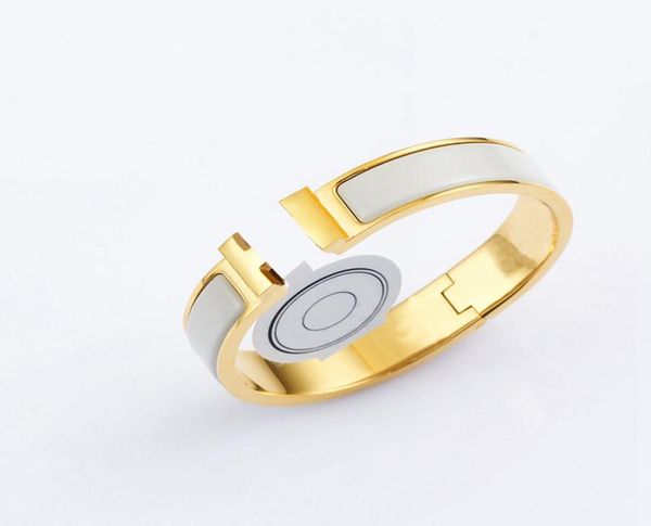 high version quality titanium steel bangle h gold color bracelet for women gift jewelry colored enamel s3887703550, Black
high version quality titanium steel bangle h gold color bracelet for women gift jewelry colored enamel s3887703550, Black