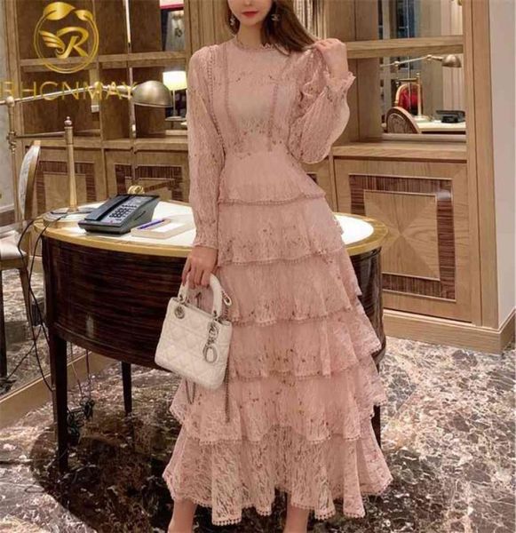 pring summer pink lace embroidery maxi dress female full sleeve high waist ruffle elegant long party dresses woman 2105155813824, Black;gray
pring summer pink lace embroidery maxi dress female full sleeve high waist ruffle elegant long party dresses woman 2105155813824, Black;gray