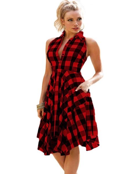 2017 new arrival flared plaid leisure vintage dresses summer women casual shirt dress kneelength dress w15758632, Black;gray
2017 new arrival flared plaid leisure vintage dresses summer women casual shirt dress kneelength dress w15758632, Black;gray