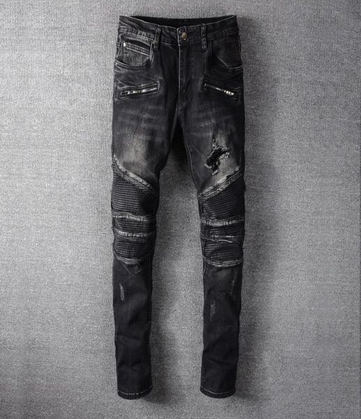 men039s jeans fashion streetwear men black slim fit spliced designer ripped hip hop trousers punk style biker pant7659603, Blue
men039s jeans fashion streetwear men black slim fit spliced designer ripped hip hop trousers punk style biker pant7659603, Blue