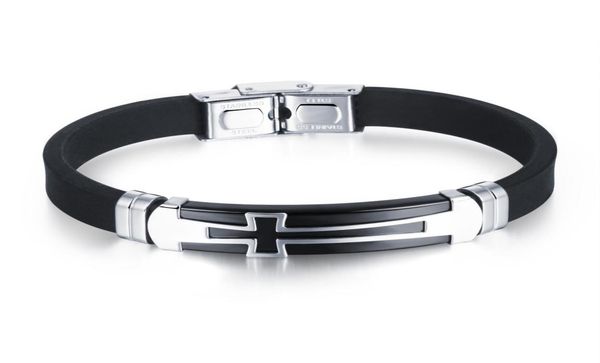 men039s stainless steel and black silicone trendy cuff bracelet with cross charm gifts for him3916158, Golden;silver
men039s stainless steel and black silicone trendy cuff bracelet with cross charm gifts for him3916158, Golden;silver