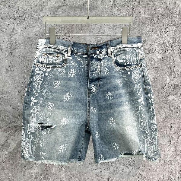 men's jeans cashew flowers jean shorts washed distressed musculation homme hip hop motorcycle pant high street men denim, Blue
men's jeans cashew flowers jean shorts washed distressed musculation homme hip hop motorcycle pant high street men denim, Blue