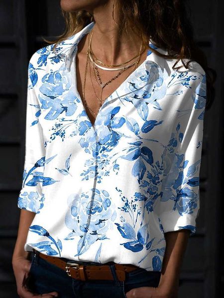 women's blouses shirts women elegant blouses and print fashion turn-down collar long sleeve office woek lady shirts casual plus size b, White 
women's blouses shirts women elegant blouses and print fashion turn-down collar long sleeve office woek lady shirts casual plus size b, White