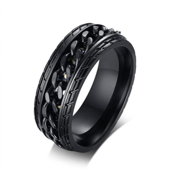 black color fashion simple men039s rings stainless steel chain ring jewelry gift for men boys j414249q4648910, Silver
black color fashion simple men039s rings stainless steel chain ring jewelry gift for men boys j414249q4648910, Silver