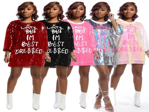 ladies style letter print glitter sequins t shirts dress plus size women clothing8801443, Black;gray
ladies style letter print glitter sequins t shirts dress plus size women clothing8801443, Black;gray