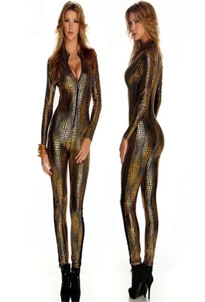 catsuit costumes2016 snake skin gold jumpsuit long sleeve front zipper black gray bodysuit ladies playsuits faux leather catsuit f5081420
catsuit costumes2016 snake skin gold jumpsuit long sleeve front zipper black gray bodysuit ladies playsuits faux leather catsuit f5081420