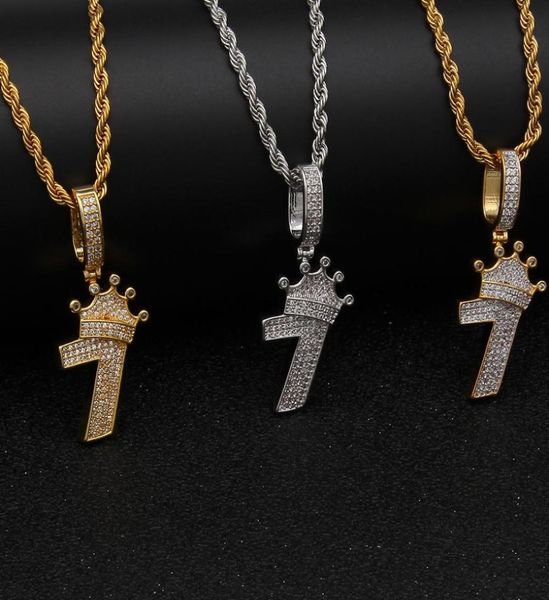 shiny crown number 7 pendant necklace charm with rope chain iced out cubic zircon hiphop jewelry7657129, Silver
shiny crown number 7 pendant necklace charm with rope chain iced out cubic zircon hiphop jewelry7657129, Silver