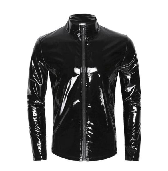 men039s body shapers mens glossy pvc leather shirt male shiny metallic patent jacket sexi erotic shaping sheath latex7643234, Black;brown
men039s body shapers mens glossy pvc leather shirt male shiny metallic patent jacket sexi erotic shaping sheath latex7643234, Black;brown