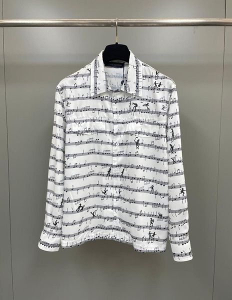 2023 new arrival mens designer beautiful printing shirts us size shirts mens designer button long sleeve shirts2402935, White;black