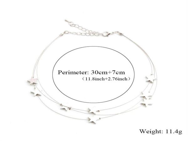 fashion multilayer star choker necklace for women simple pentagram pendant chain necklaces korean sweet jewelry collares accessor9709390, Silver
fashion multilayer star choker necklace for women simple pentagram pendant chain necklaces korean sweet jewelry collares accessor9709390, Silver